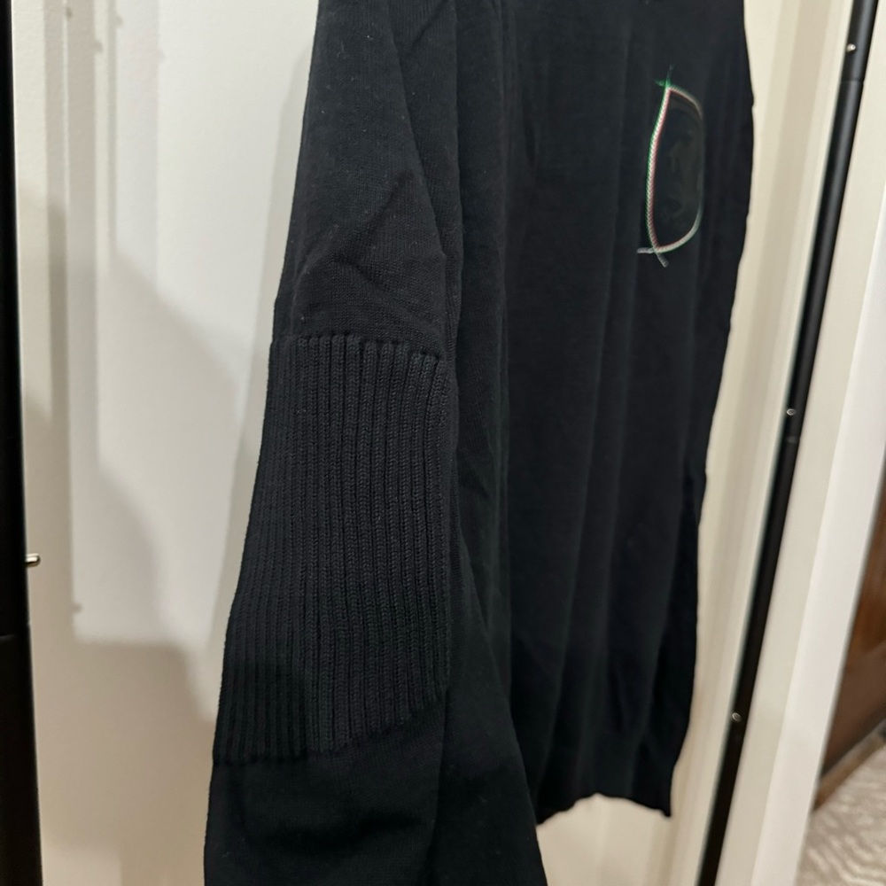 LATGE BLACK PUMA X FERRARI V-NECK SWEATER - Picture 4 of 8